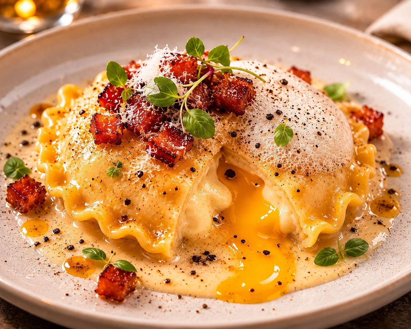 Carbonara Raviolo